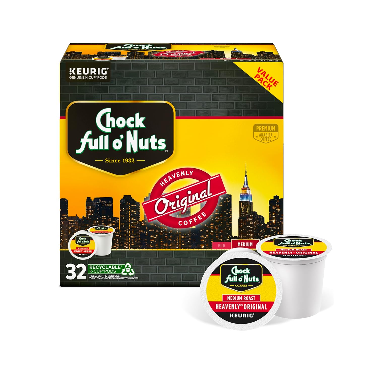 Chock-Full-o'-Nuts-Heavenly-Original-Keurig-K-Cup-Pods-for-Keurig-Brewers-–-2872
