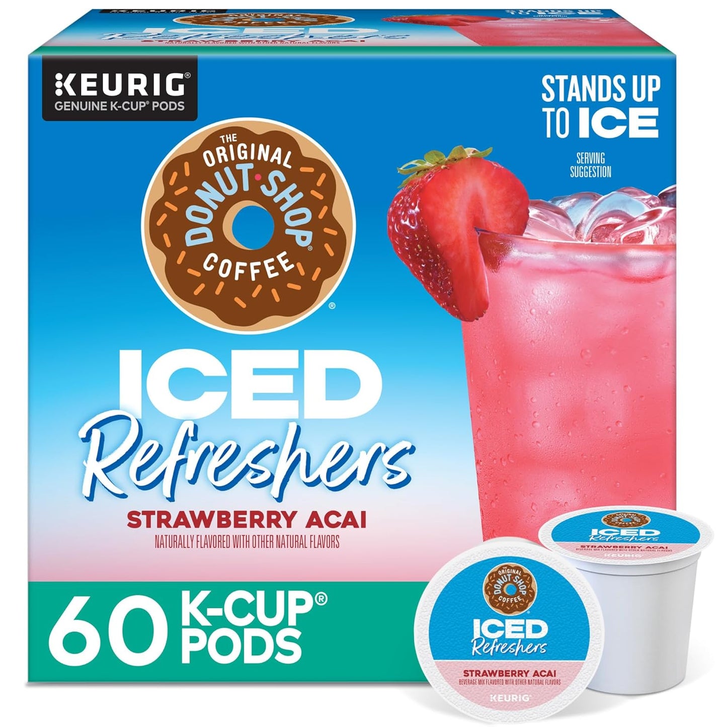 The-Original-Donut-Shop-Iced-Refreshers,-Strawberry-Açaí-Flavor,-Keurig-Single-Serve-K-Cup-1100