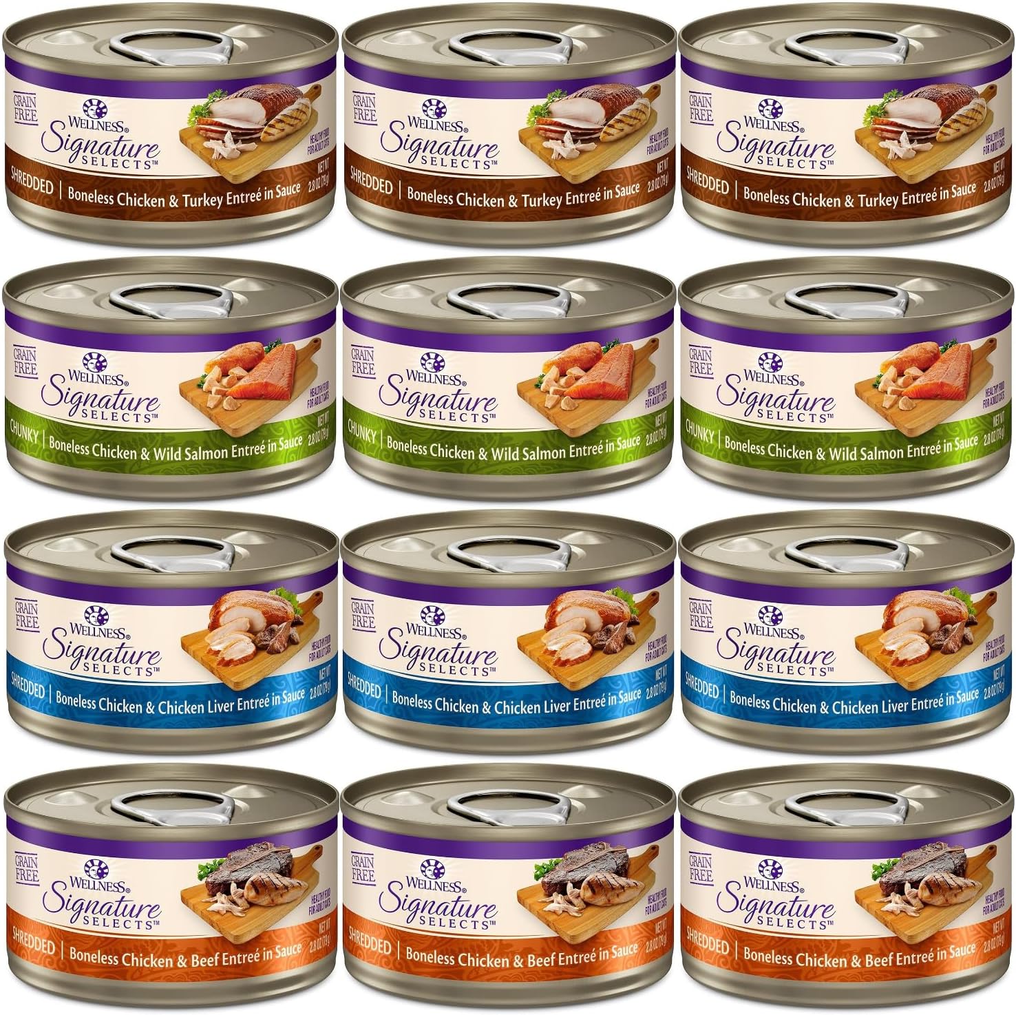 Wellness-Signature-Grain-Free-Wet-Cat-Food-Variety---4-Flavors-(12-with-Chicken,1180