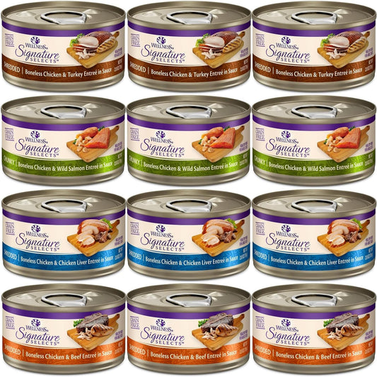 Wellness-Signature-Grain-Free-Wet-Cat-Food-Variety---4-Flavors-Pack-(12-949