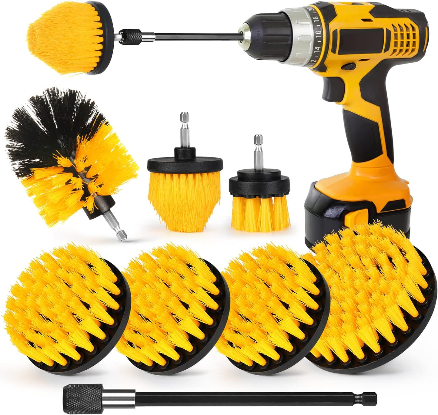 Drill-Brush-Attachment-Set,-7-Pack-1/4in-Power-Scrubber-Brush-4282