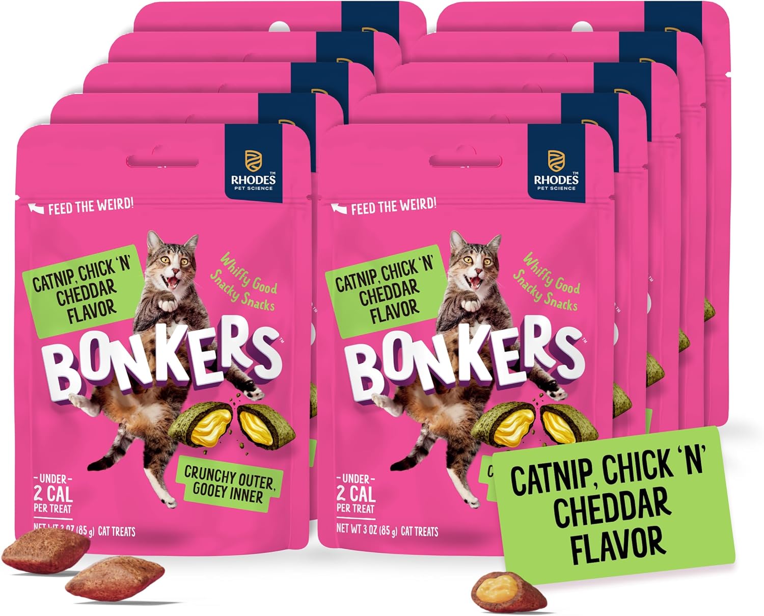 Bonkers-Bites-Catnip-&-Chick-'N'-Cheddar-Flavor-Crunchy-&-Soft-Treats-for-Cats,-325