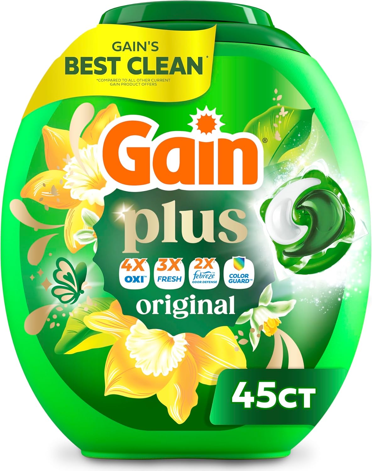 Gain-Plus-Flings-Liquid-Laundry-Detergent-Pacs,-Gain's-Best-Clean,-All-In-One,-Original-587