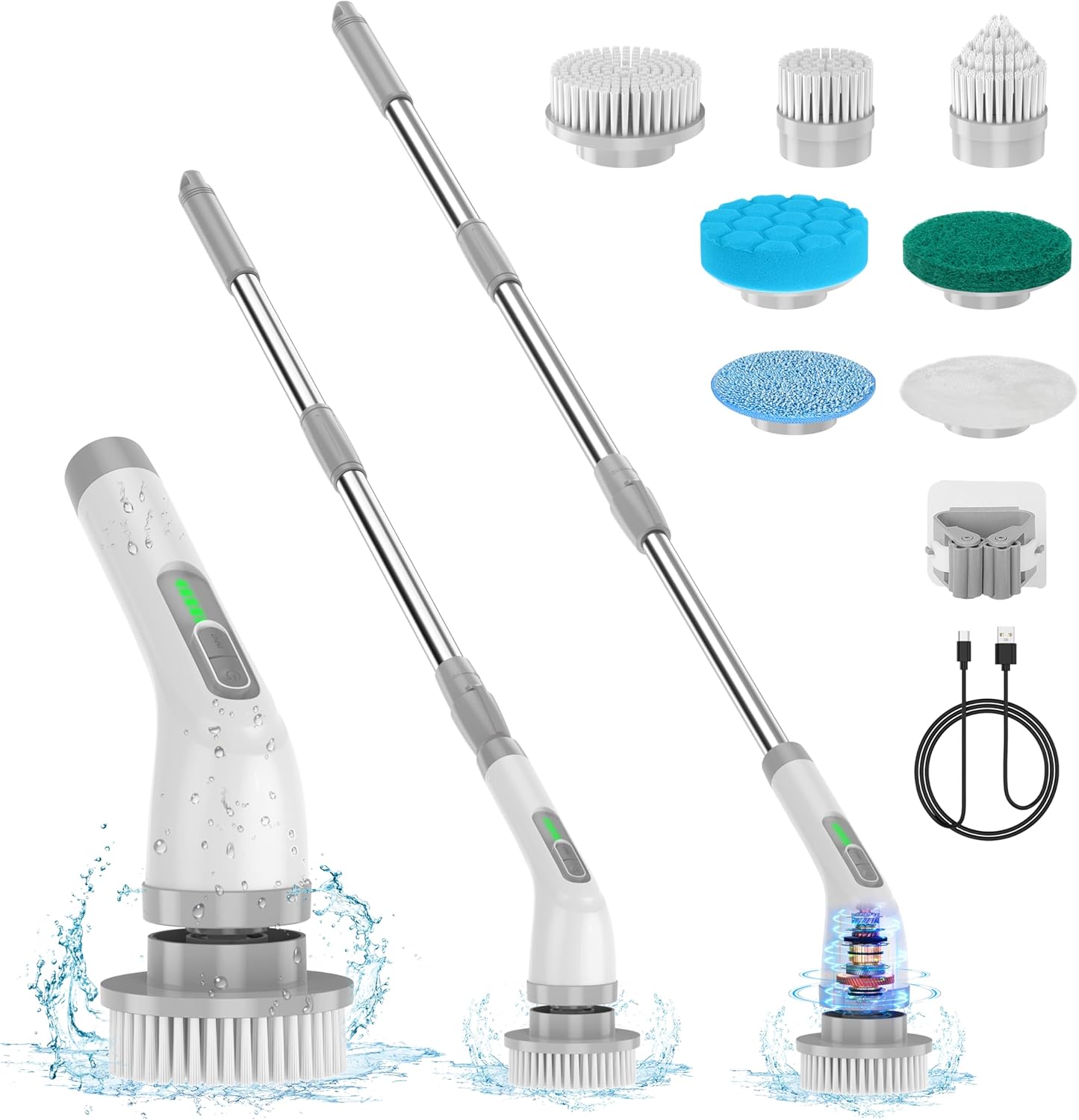 Electric-Spin-Scrubber,-Upgrade-7-in-1-Electric-Cleaning-Brush,420RPM-4524