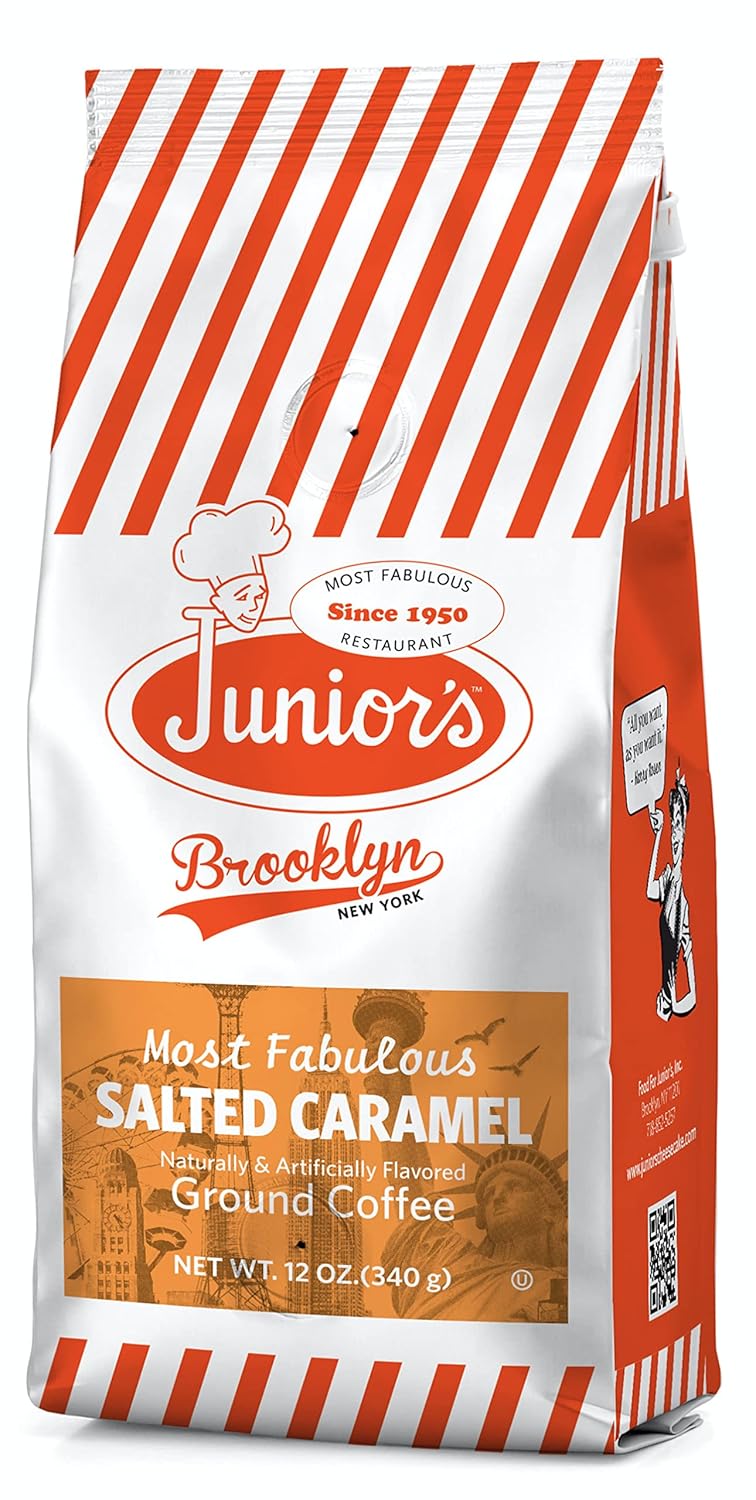 Junior's-Café-molido-más-fabuloso,-12-oz-(caramelo-salado,-1-bolsa)--698
