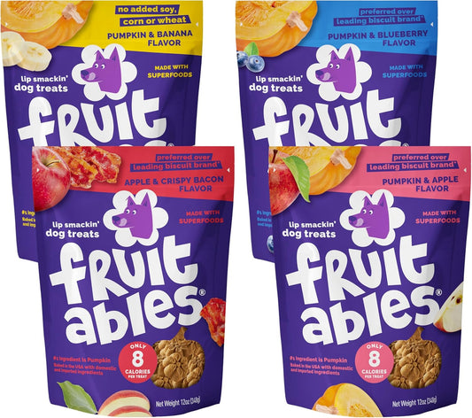 Fruitables-Baked-Dog-Treats---Variety-Pack-of-4-(Pumpkin-Flavors)-Healthy,-623