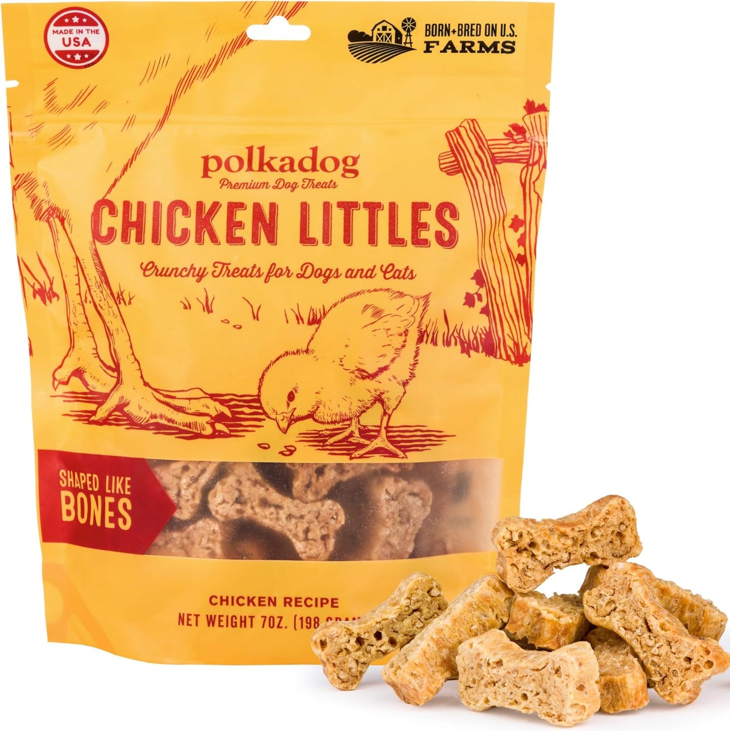 Polkadog-Chicken-Littles-Bone-Shaped-Dog-Treats-–-Crunchy,-All-Natural,-Ingredient-1413