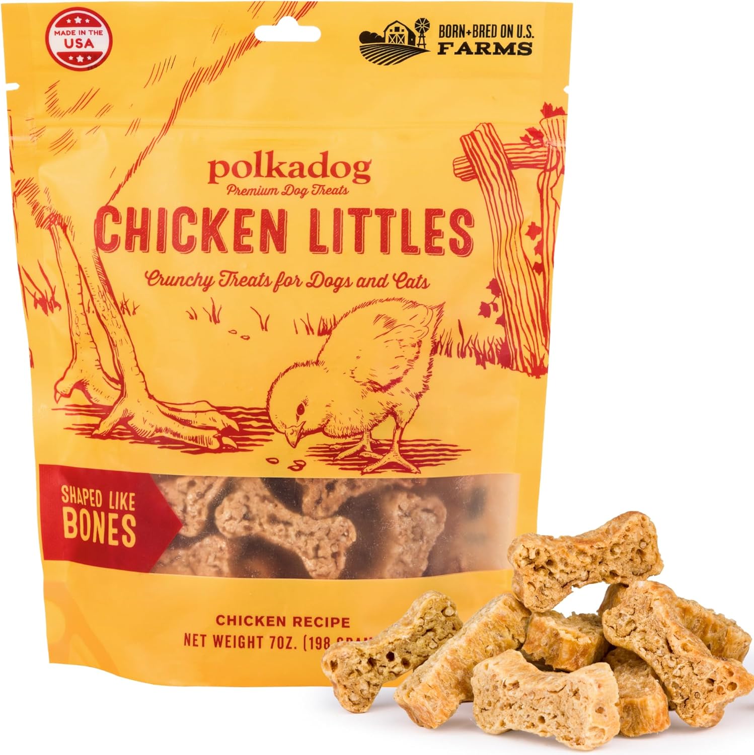 Polkadog-Chicken-Littles-Bone-Shaped-Dog-Treats-–-Crunchy,-All-Natural,-Ingredient-1413