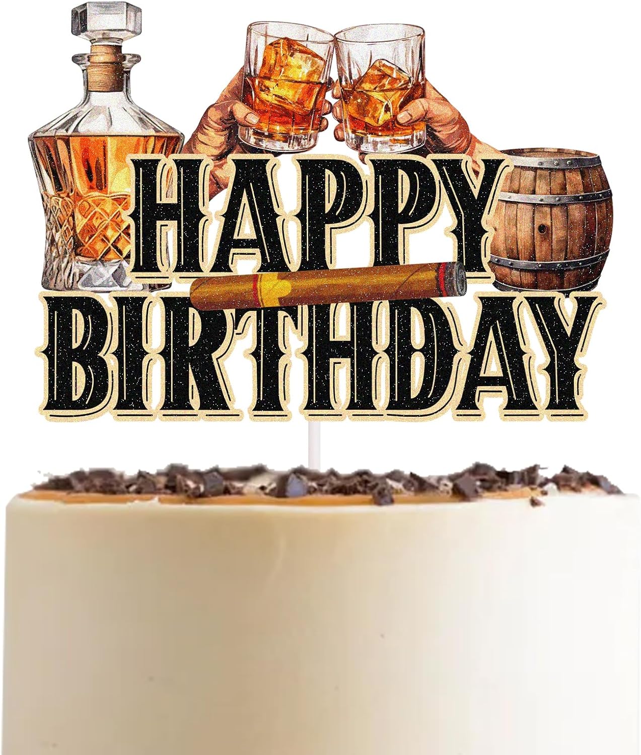 Whisky-Happy-Birthday-Cake-Topper-for-Men-Women-Aged-to-Perfection-Theme-Cake-Cheer-200
