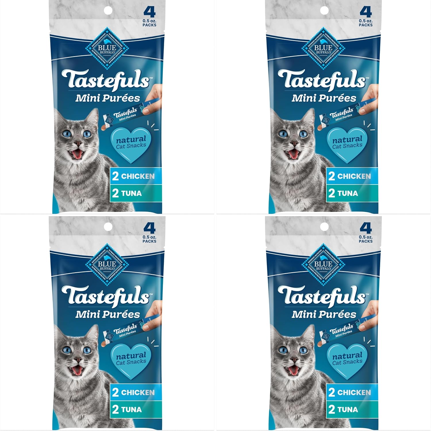 Blue-Buffalo-Tastefuls-Mini-Purées,-Adult-Cat-Natural-Single-Serving-Snack,-4-Count-Variety-Pack-555