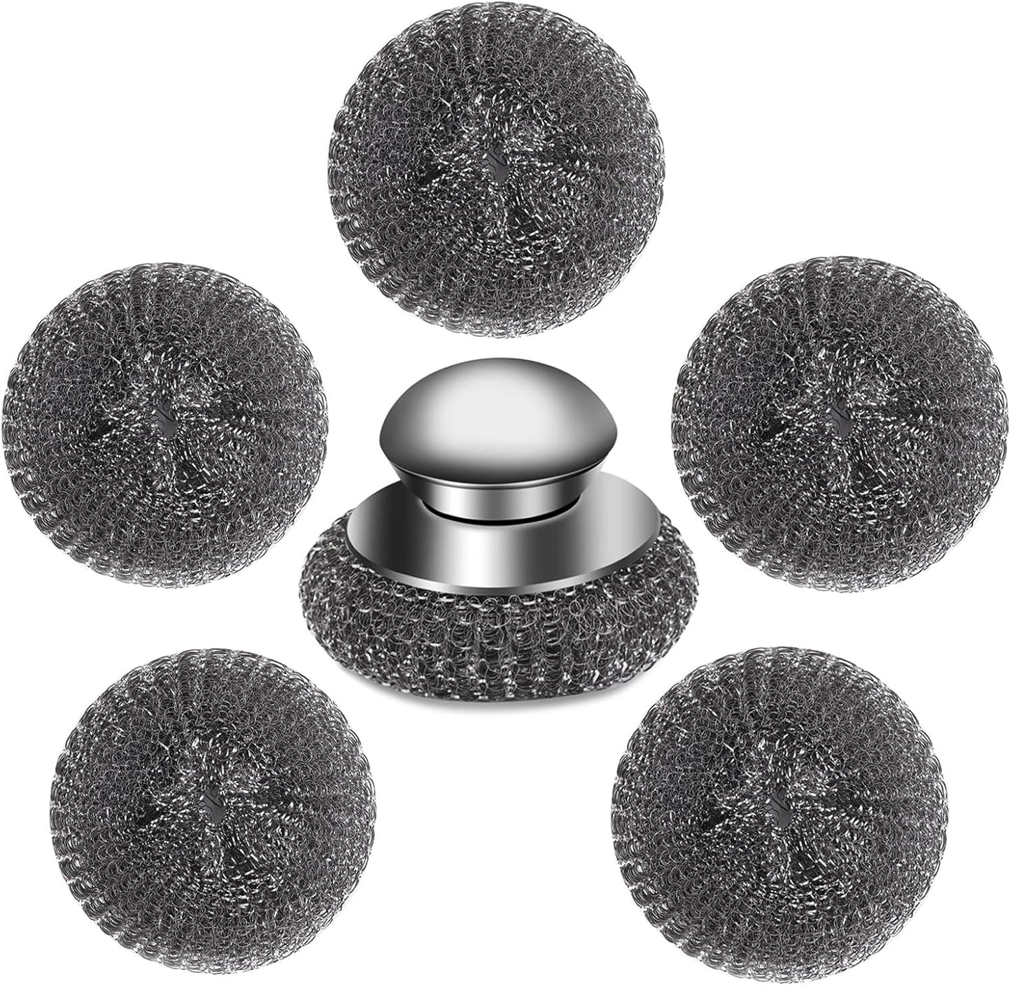 6Pcs-Steel-Wool-Scrubber-with-Replacement-Wire-Pads-Set,-Stainless-4568