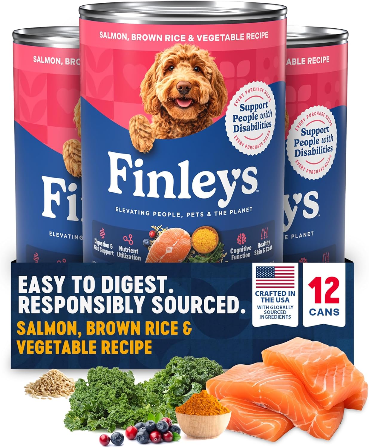Finley's-Wet-Dog-Food,-Salmon,-Brown-Rice-&-Vegetable-Pate,-Real-Ingredients,-Canned-288