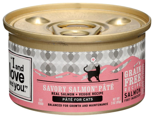 I-AND-LOVE-AND-YOU,-Cat-Food-Can-Salmon-Pate,-3-Ounce--106