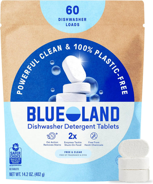 BLUELAND-1-Plastic-Free-Dishwasher-Detergent-Tablets,-60ct,-Free-&-Clear-----397
