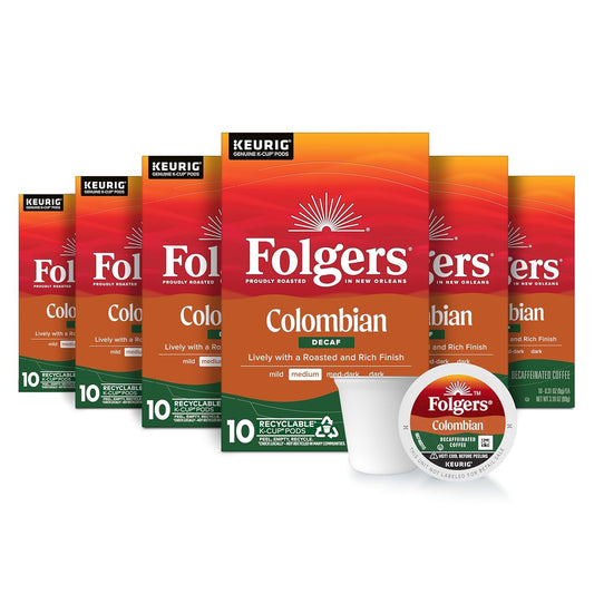 Folgers-Colombian-Decaf-Coffee,-Medium-Roast,-Keurig-K-Cup-pods,-10-Count-Box-(Pack-2803