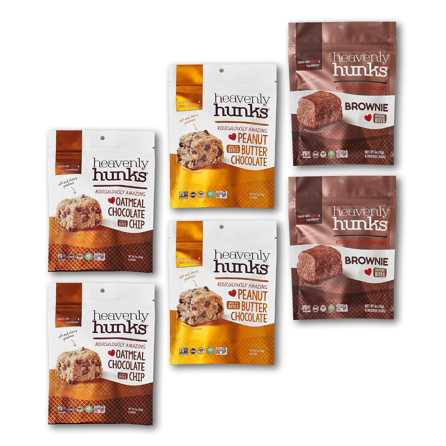 Heavenly-Hunks-Variety-Pack-6oz-Bags-(6-Pack)---Oatmeal-Chocolate--Chip,-Peanut-Butter-&-351