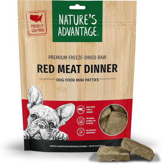 Nature's-Advantage-Freeze-Dried-Raw-Red-Meat-Dinner-Dog-Food-Mini-Patties,-14-oz-653