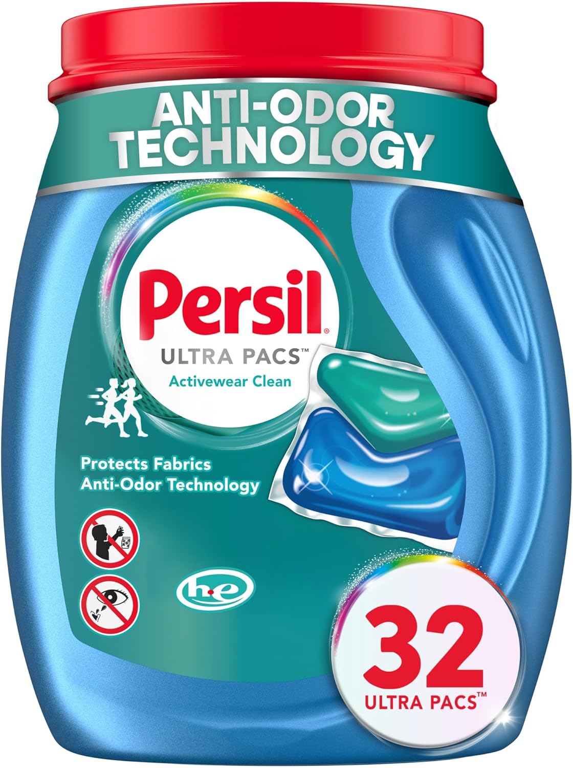 Persil-Ultra-Pacs-Activewear-Clean-Laundry-Detergent,-32-Count,-No-Mess,-Single-Dose-784
