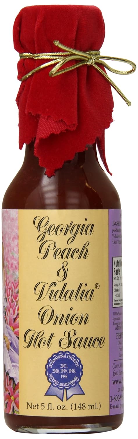 Pepper's-Georgia-Peach-and-Vidalia-Onion-Hot-Sauce-with-Red-Velvet-Top,-1049