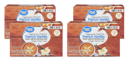 Great-Value-Cappuccino-Coffee-and-Hot-Drink-Single-Serve-Pods,-12-Count-(French-758