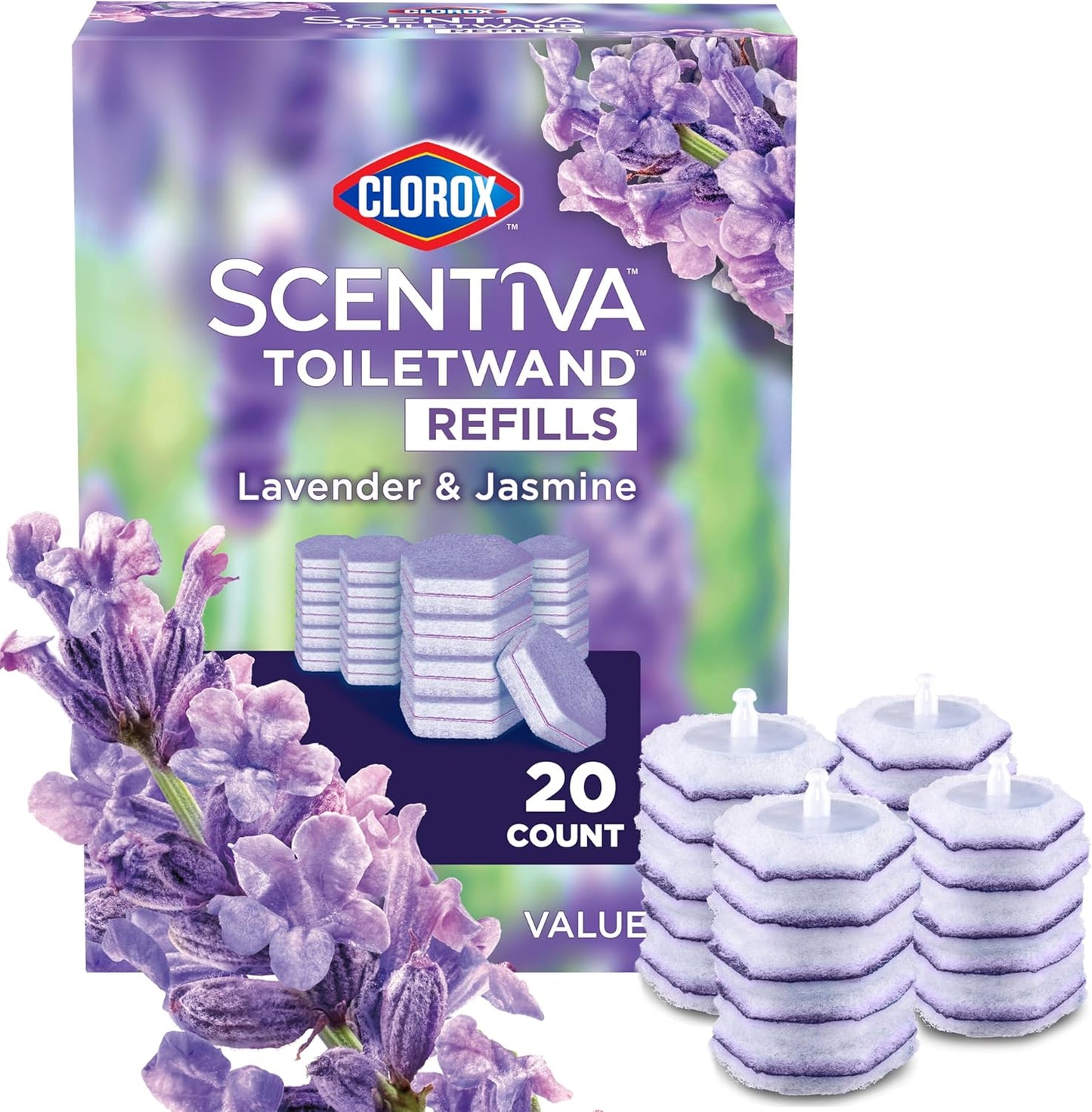 Clorox-Scentiva-ToiletWand-Refills,-Lavender-and-Jasmine,-20-Count-------------1211