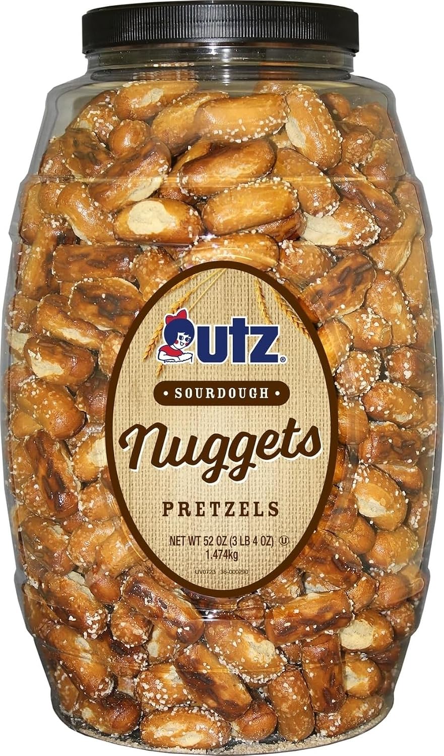 Utz-Sourdough-Nuggets-Pretzels-52-oz.-Barrel,-Bite-Size-Pretzels-with-Classic--Sourdough-Flavor,-Perfectly-with-2093