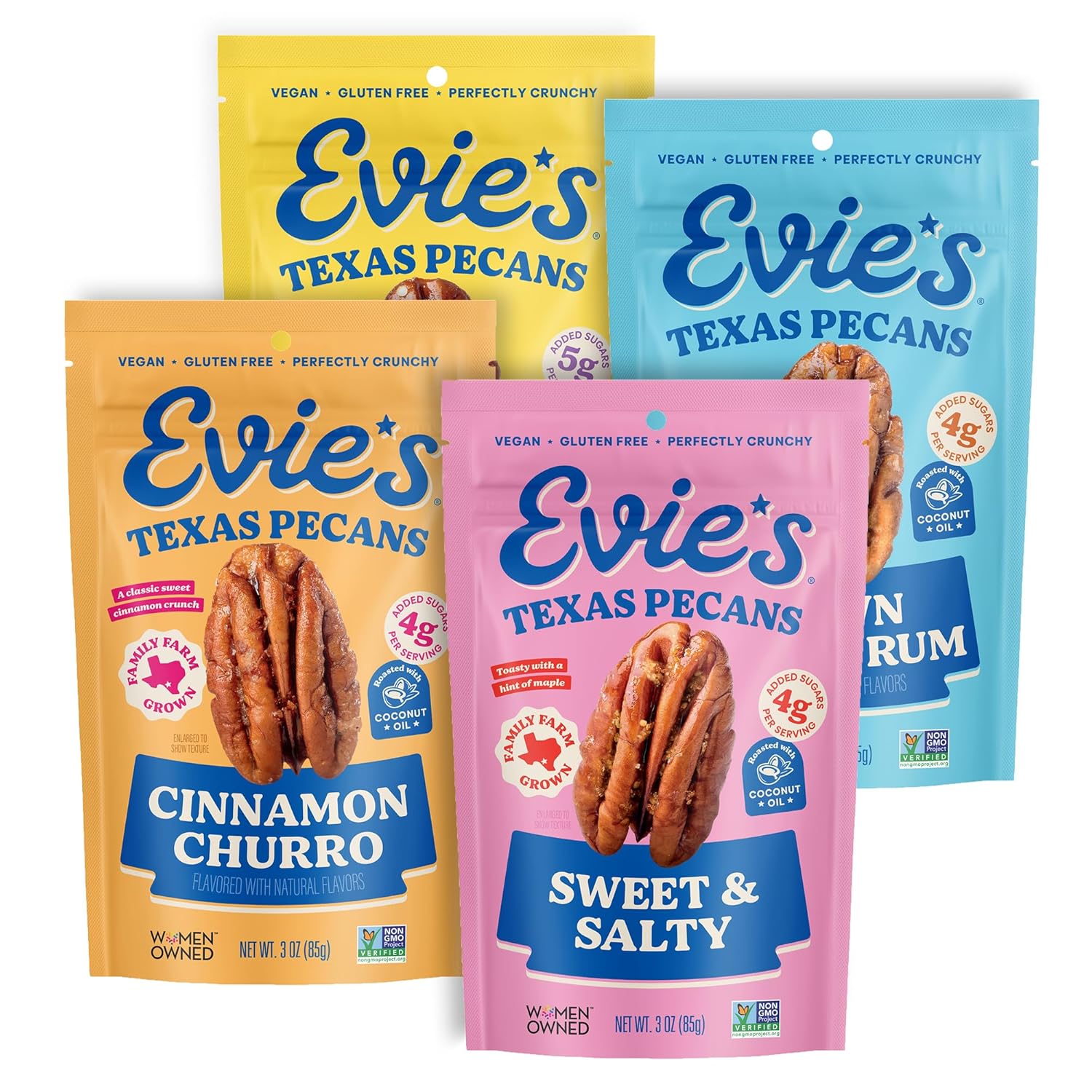 Evie's-Pecans---Variety-Pack-of-Roasted-Texas-Pecan-Snacks---4---Non-GMO,-1909