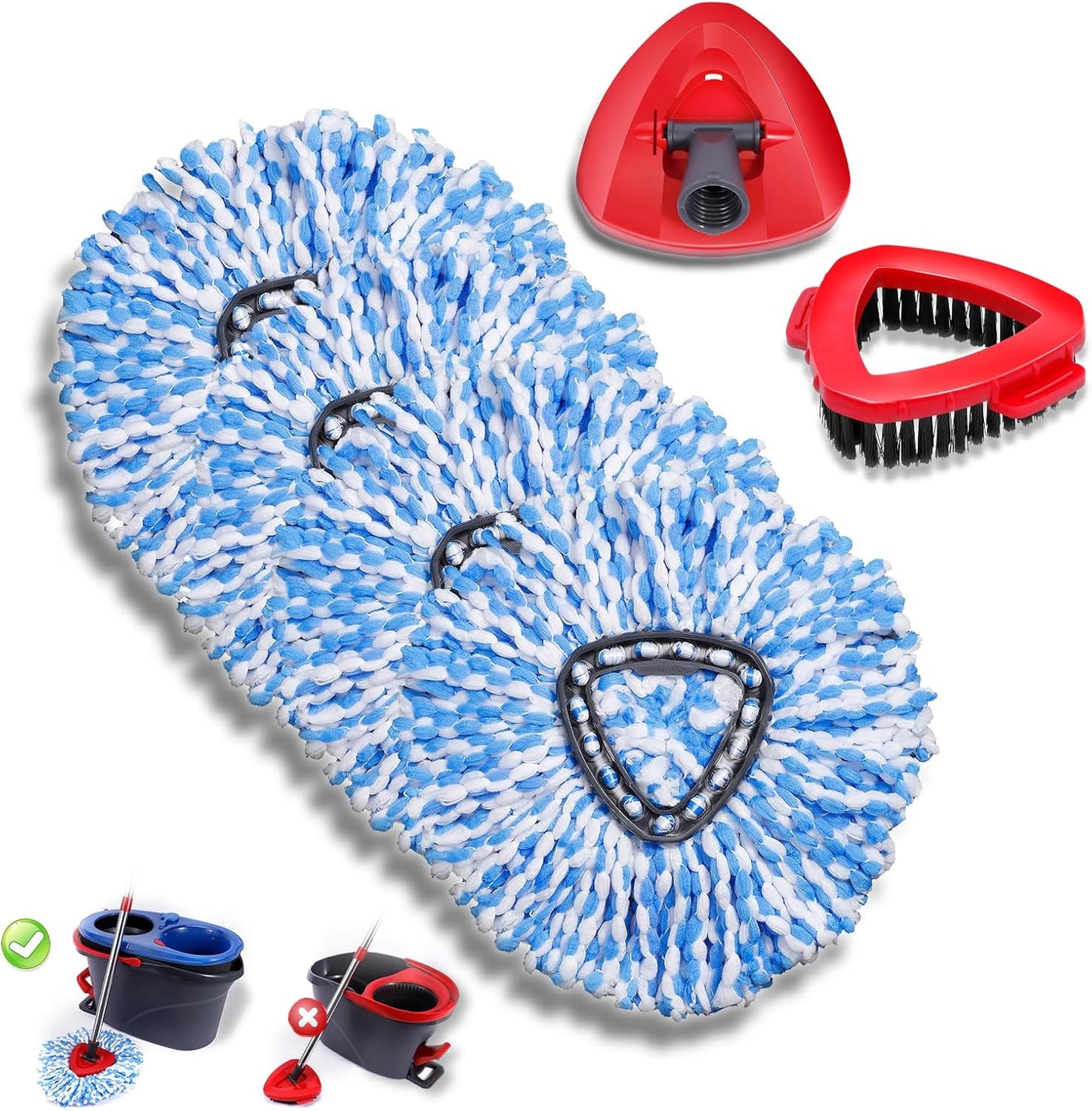 4-Pcs-Mop-Replace-Heads-&-1-Scrub-Brush-&-1796
