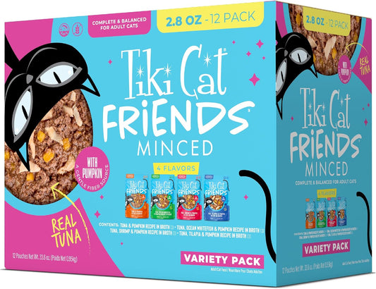 Tiki-Cat-Friends-Wet-Cat-Food,-Tuna-Variety-Pack,-2.8-oz.-Pouch-(12-713