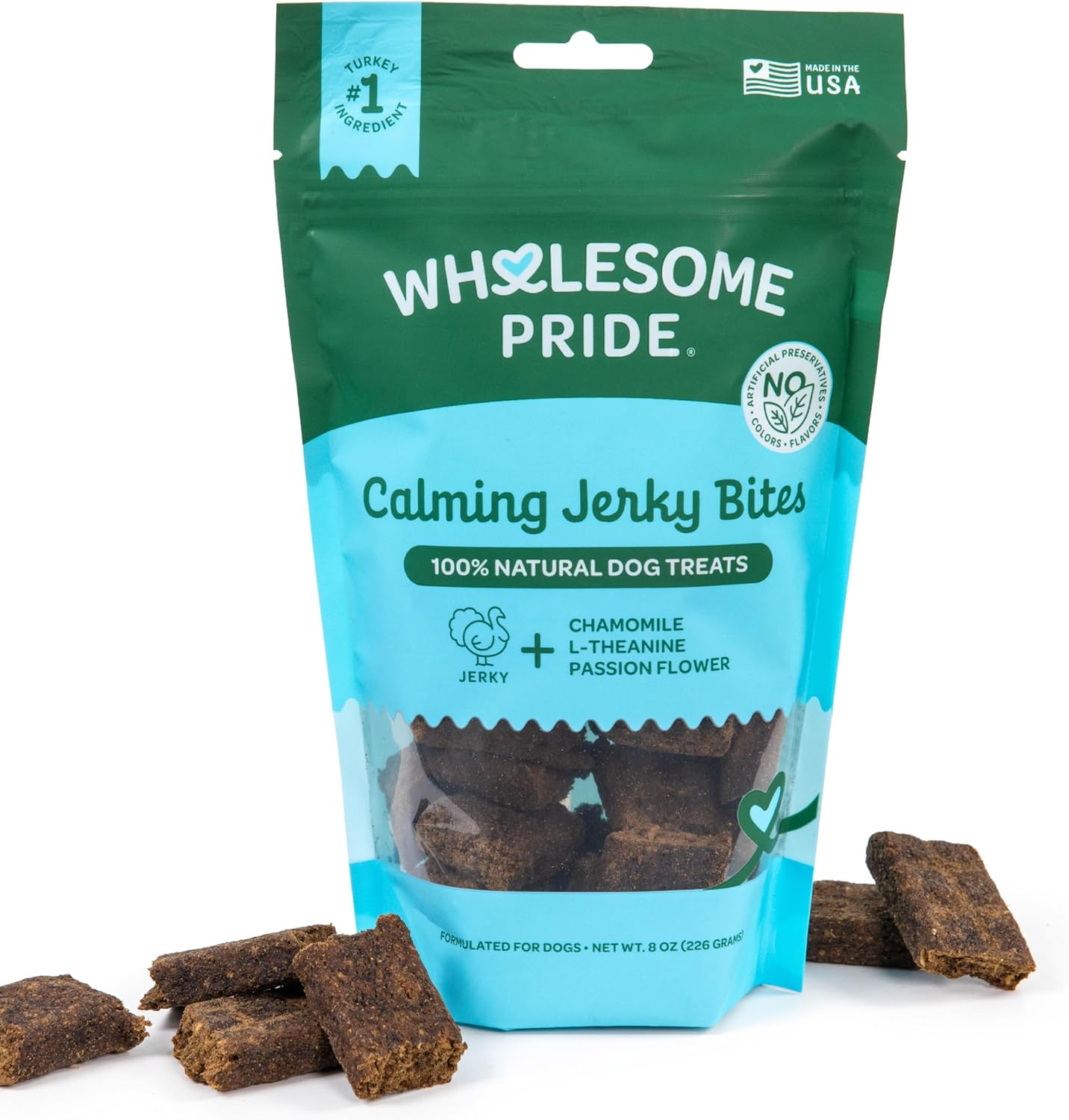 Wholesome-Pride-Functional-Calming-Support-Turkey-Jerky-Bites,-USA-Made-Calming-Treats-973