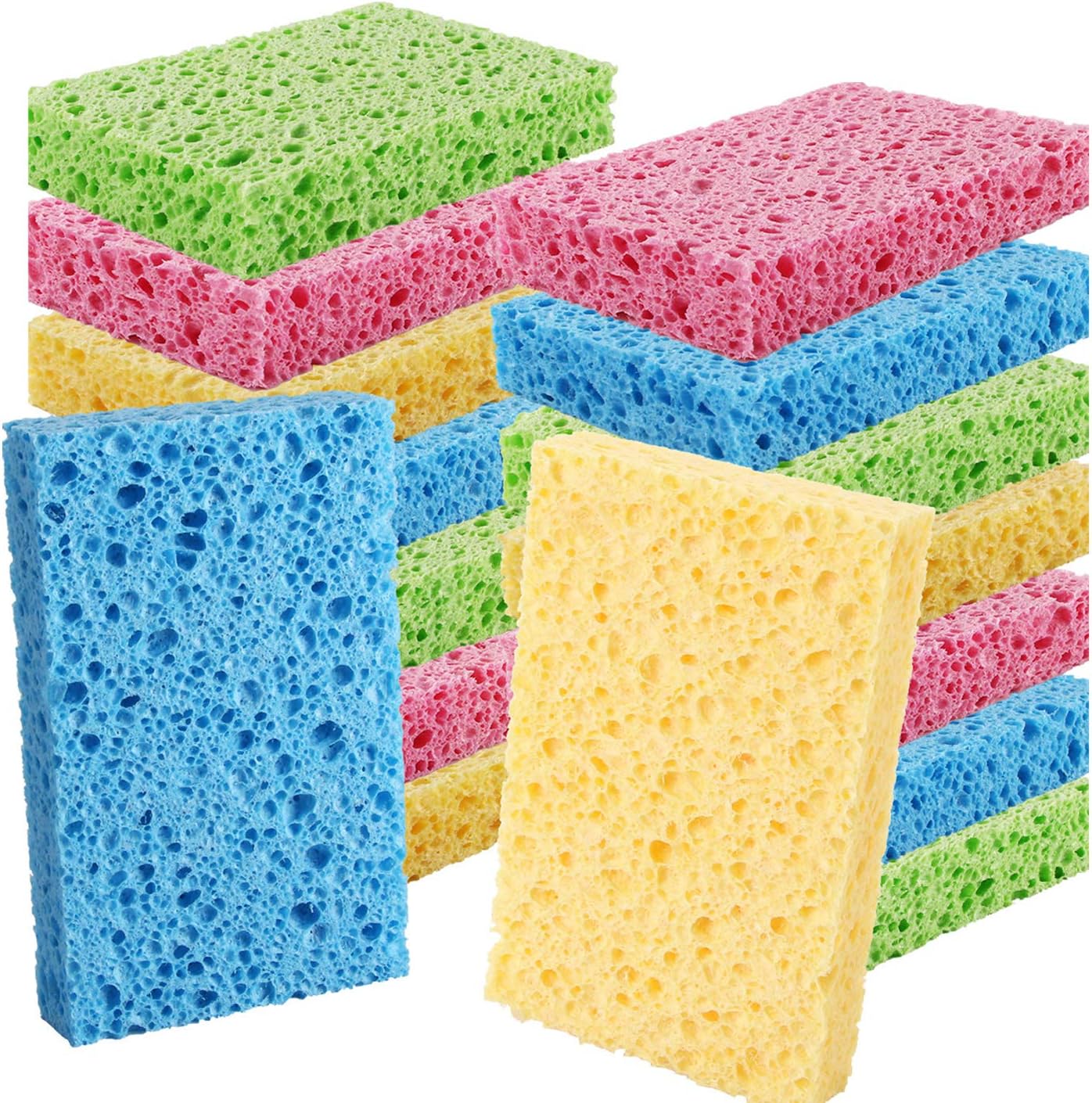 Cleaning-Scrub-Colored-Sponge,Non-Scratch-Kitchen-Cellulose-Dishwashing-Sponge,16Pack-Biodegradable-Natural-4677