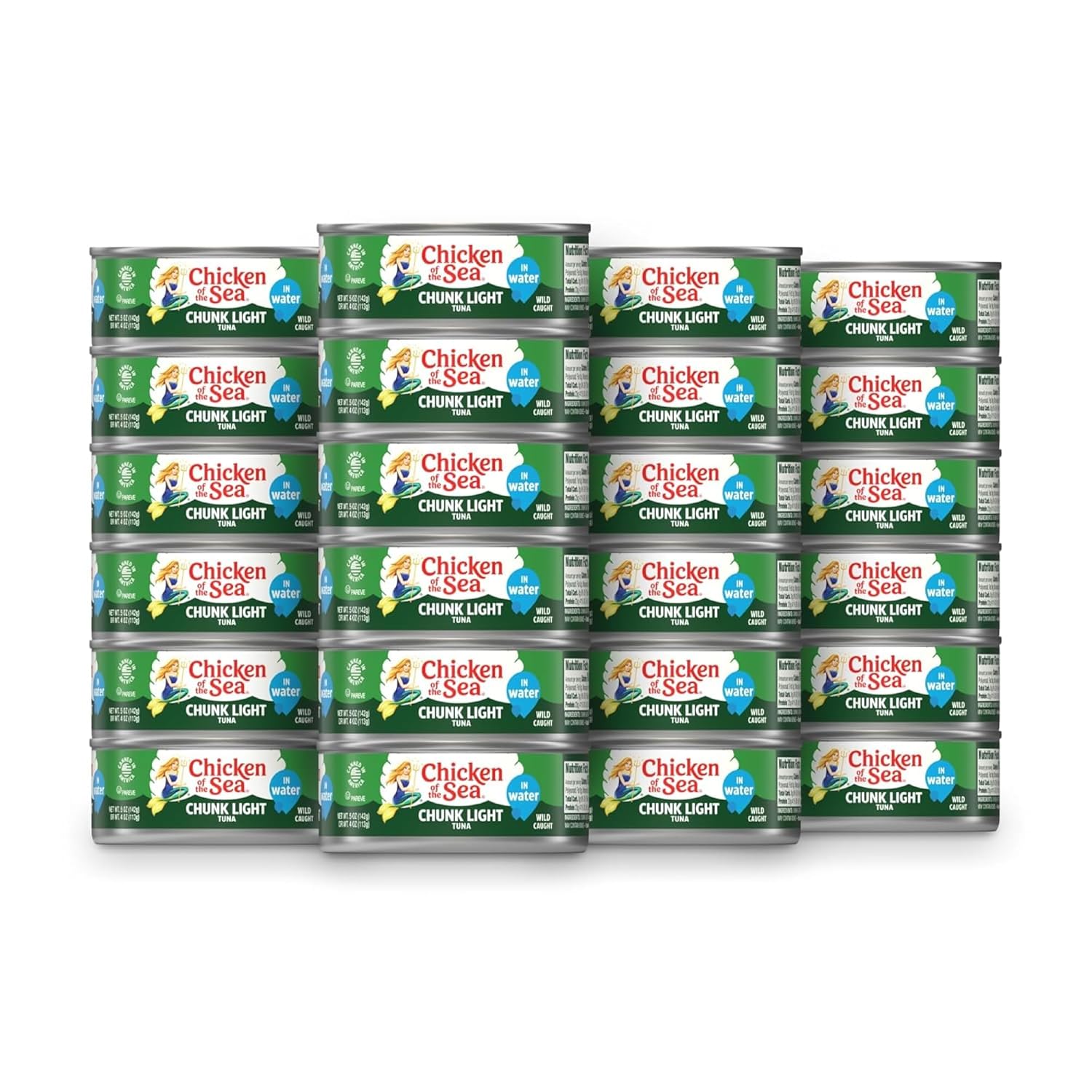 Chicken-of-the-Sea-Chunk-Light-Atún-en-agua,-latas-de-5-(paquete-1350