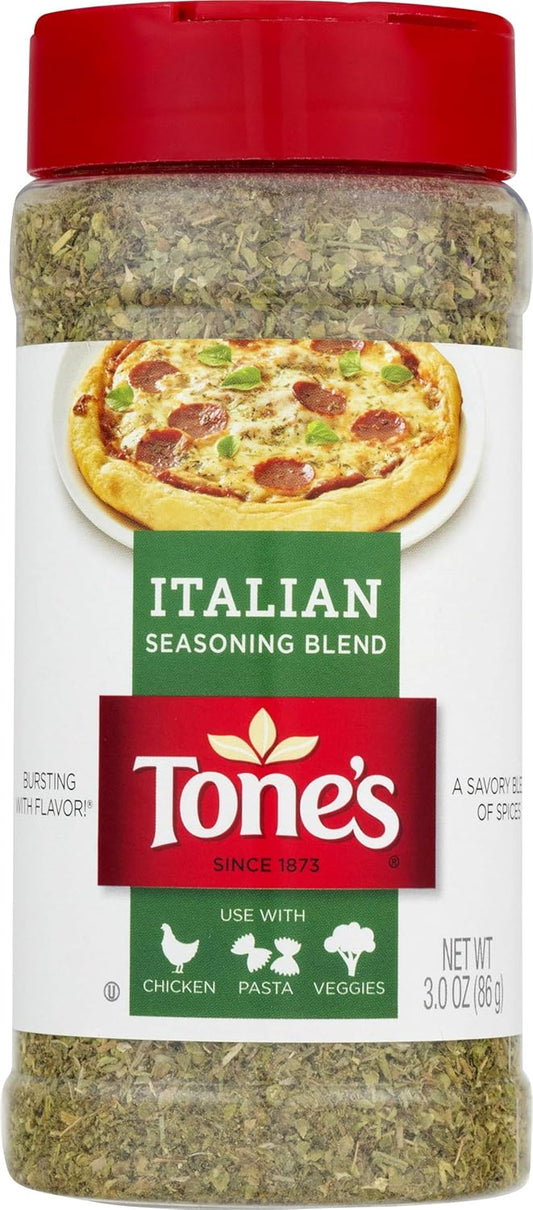 Tone's Mezcla de condimentos italianos, coctelera de 3 onzas (paquete de 6)