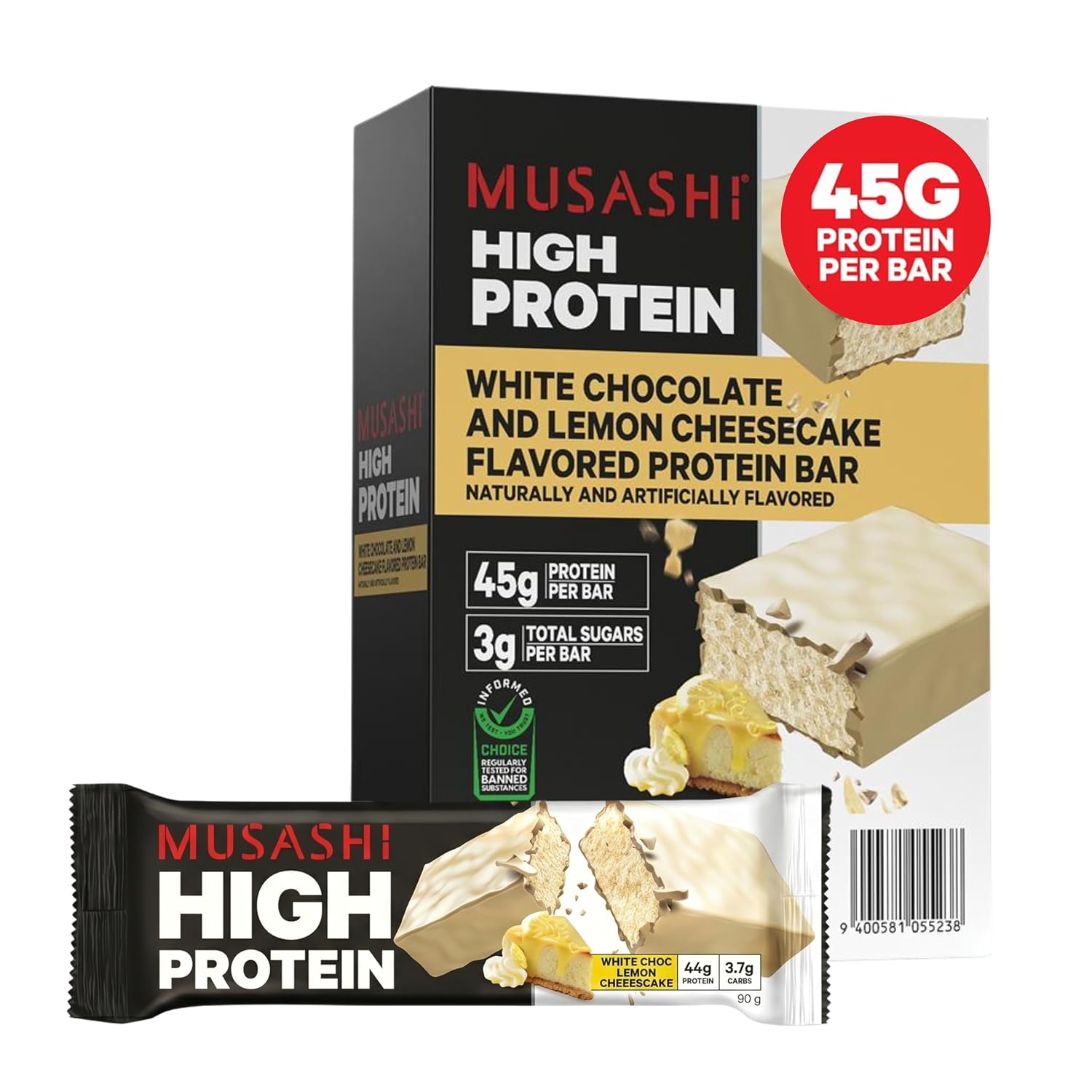 MUSASHI-High-Protein-Bar,-45g-Protein,-Lemon-Cheesecake-|-3g-Total--Sugars,-Post-Workout-Protein-1348