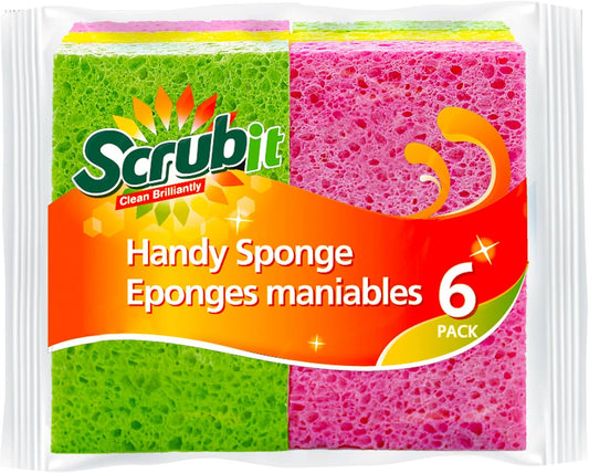 SCRUBIT-Cellulose-Scrub-Sponge---Kitchen-Cleaning-Sponges-for-Dishes,-4319