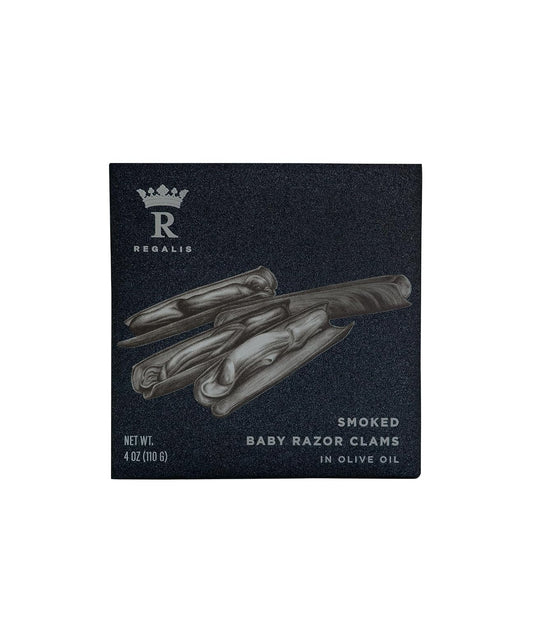 Regalis-Conservas,-Smoked-Baby-Razor-Clams,-Spanish-Tinned-Seafood---------286