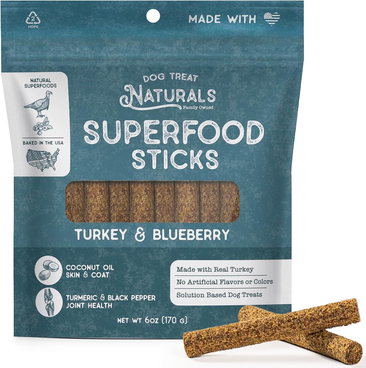 Dog-Treat-Naturals-Superfood-Sticks,-Turkey-&-Blueberry,-6oz-Bag-|-Chew-598