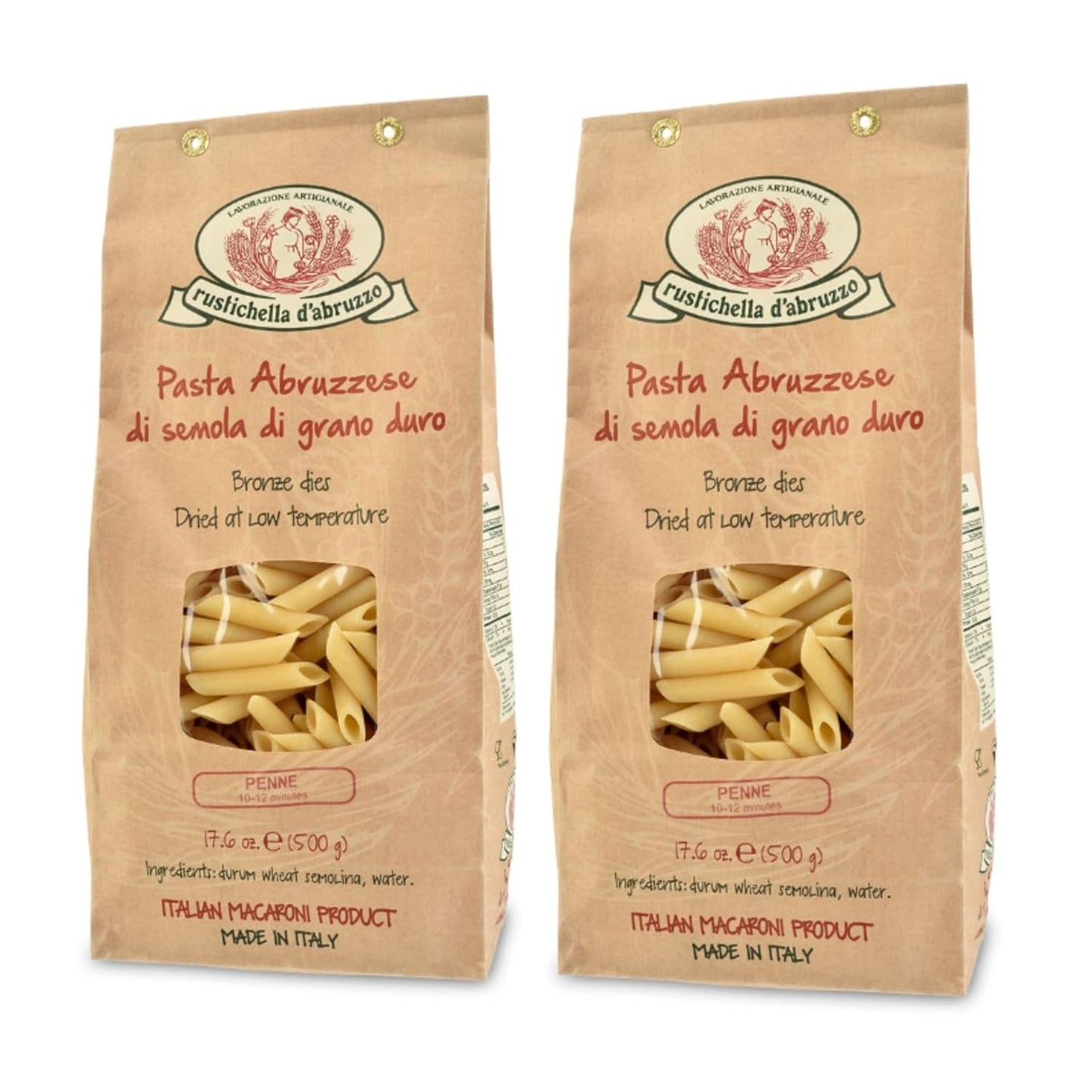 Rustichella-d'Abruzzo-Penne-Pasta-(Pack-of-2),-500g-Each-Classic-881