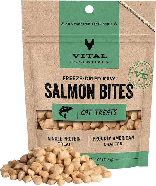 Vital-Essentials-Freeze-Dried-Cat-Treats-|-Salmon-Bites,-Single-Protein-|-Premium-Quality-611