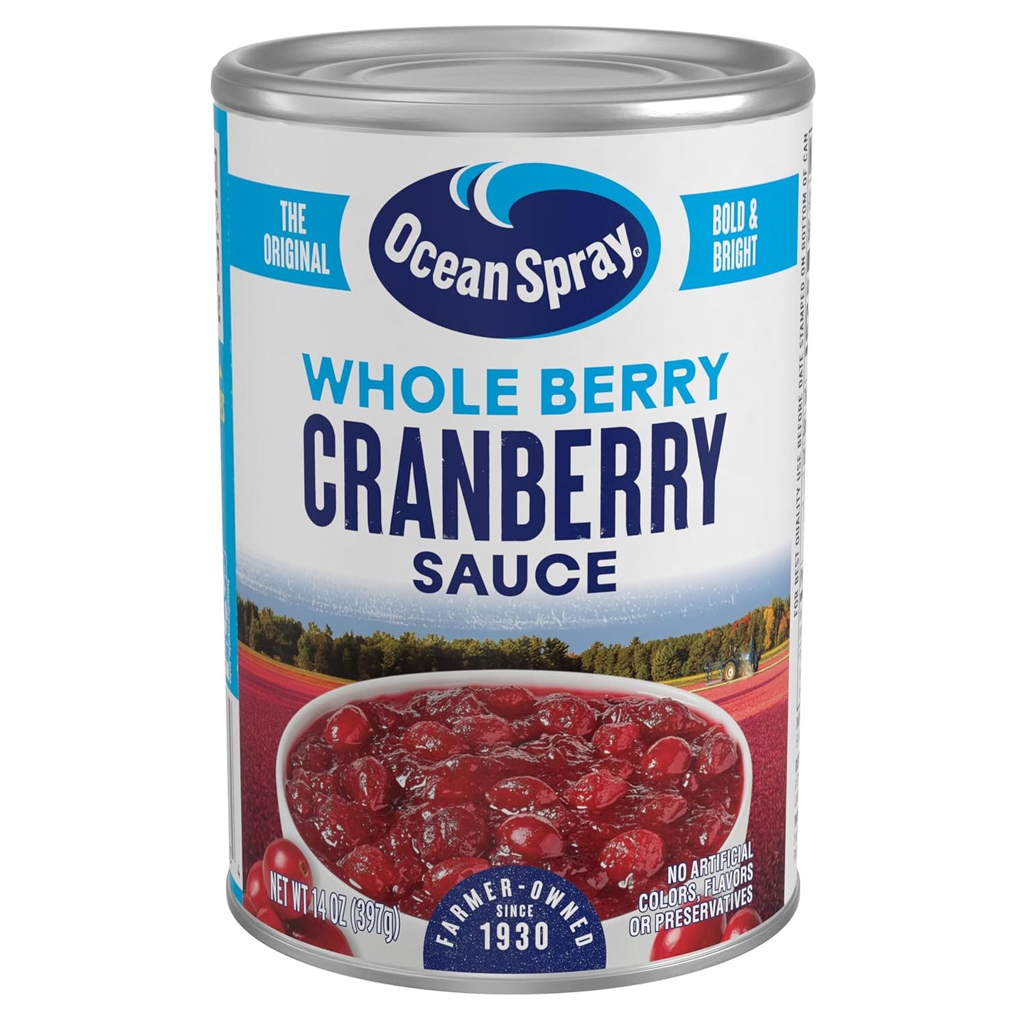 Ocean-Spray-Whole-Cranberry-Sauce,-Canned-Side-Dish,-14-Oz-Can-(Pack-1960