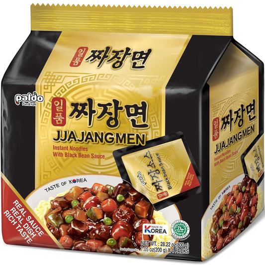 Paldo-Jjajangmen-Chajang---Fideos-veganos-sin-MSG,-paquete-de--8,-315