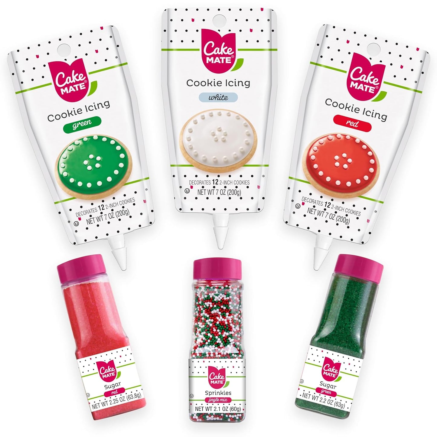 Cake-Mate-Christmas-Cookie-Decorating-Kit-–-Red-&-Green-Decorating-Sugar-oz),-Red-1316