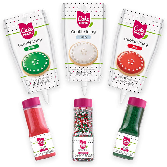 Cake-Mate-Christmas-Cookie-Decorating-Kit-–-Red-&-Green-Decorating-Sugar-oz),-Red-1316