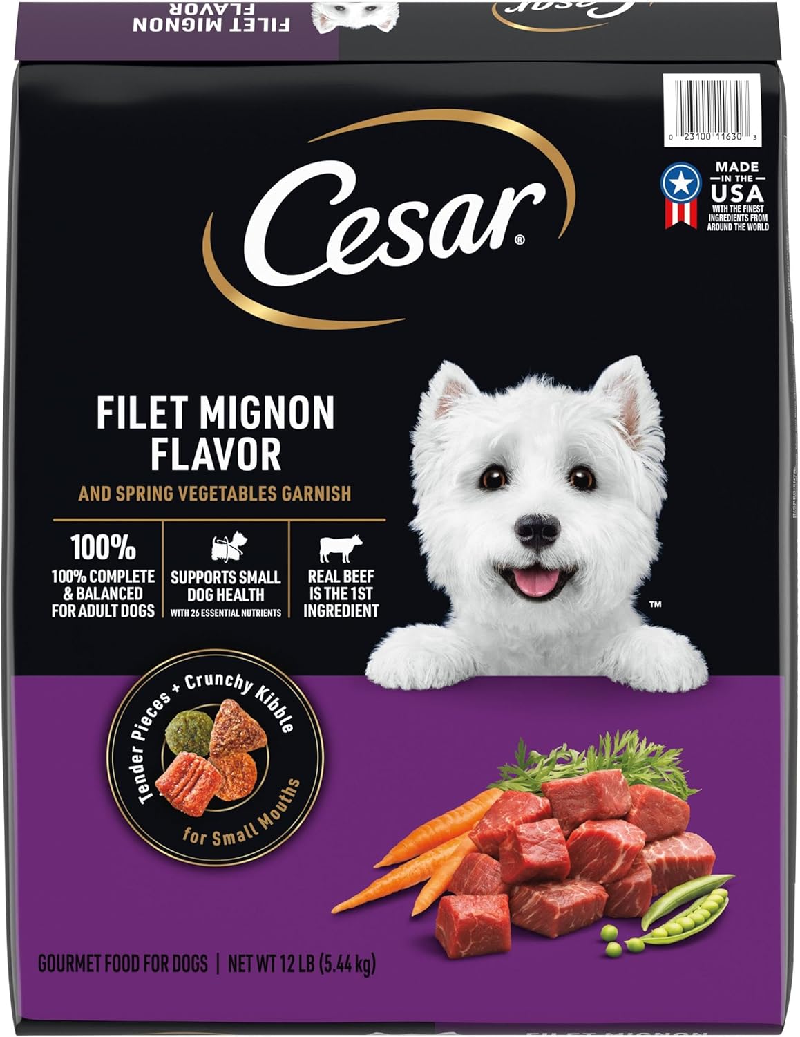 Cesar-Small-Breed-Dry-Dog-Food-for-Small-Dogs,-Filet-Mignon-Flavor-and-2599