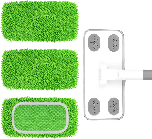 Reusable-Microfiber-Floor-Mop-System,-Wet-&-Dry-Sweeper-Kit,-Includes-1-Sweeper-Handle,-3-330
