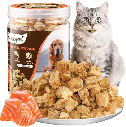 Salmon-Freeze-Dried-Cat-Treats,-Salmon-Cat-Treats,-3.52oz/100g-Tasty-Crunchy-Cats-Snacks-Hypoallergenic-236