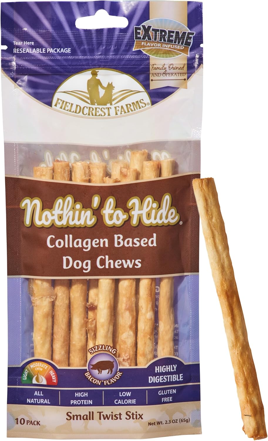 Fieldcrest-Farms-Nothin'-to-Hide-Twist-Stix,-Bacon-Flavor,-Easily-Digestible,-Skin,-1416