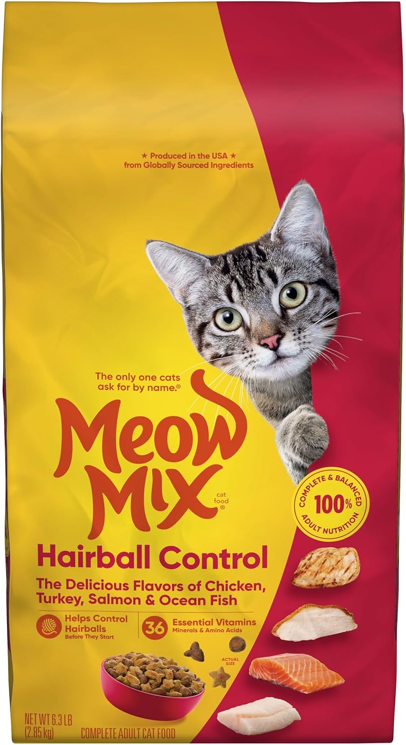 Meow-Mix-Hairball-Control-Dry-Cat-Food,-6.3-Pound-Bag--------1901