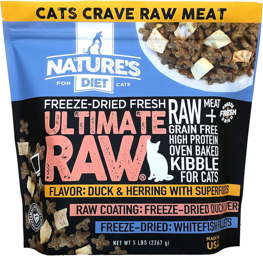 Nature's-Diet-Ultimate-Raw-:-Cat-Kibble-with-Freeze-Dried-Raw-Whitefish,-Duck-Liver,-534