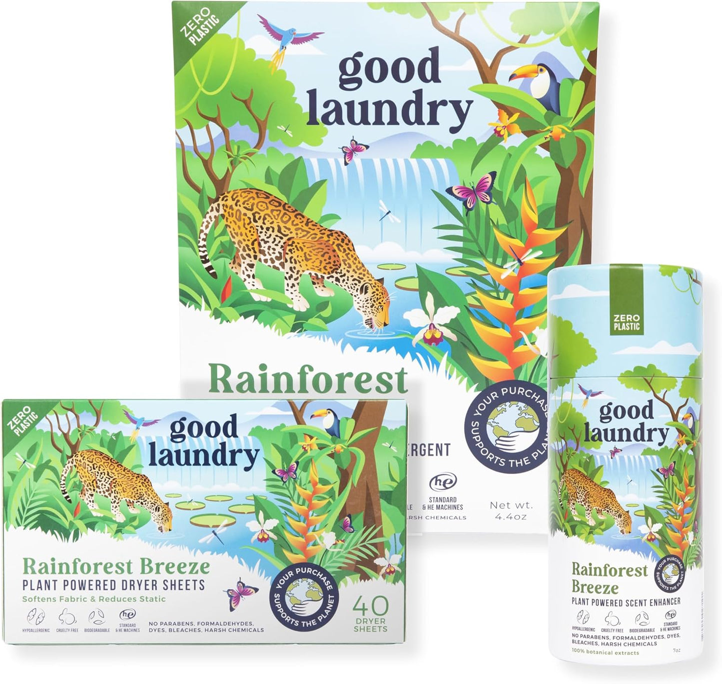 Rainforest-Breeze-Detergent-Sheets,-Scent-Booster,-&-Dryer-Sheet-Bundle-577